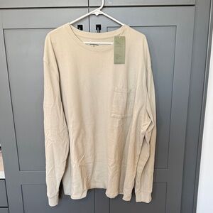 Goodfellow & Co Men's Sz XXL Light Beige Long Sleeve Tee